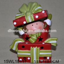 Special design ceramic christmas gifts with led light